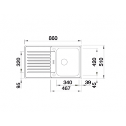 Zlewozmywak Blanco CLASSIC Pro 45 S-IF stal szlachetna z korkiem aut., z InFino 523 661
